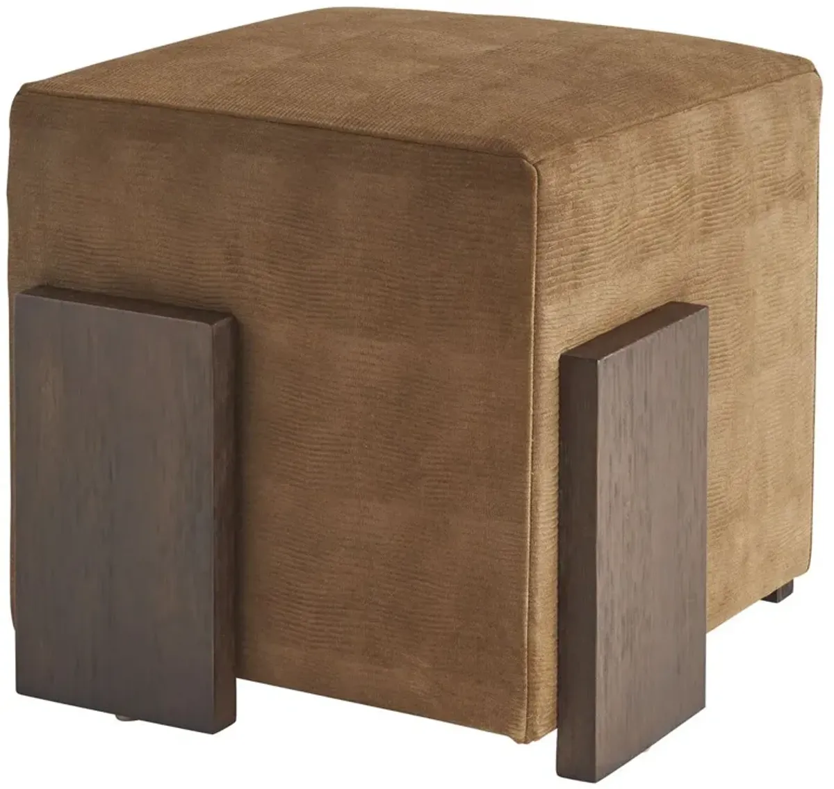 Hamden Leather Ottoman, Brown