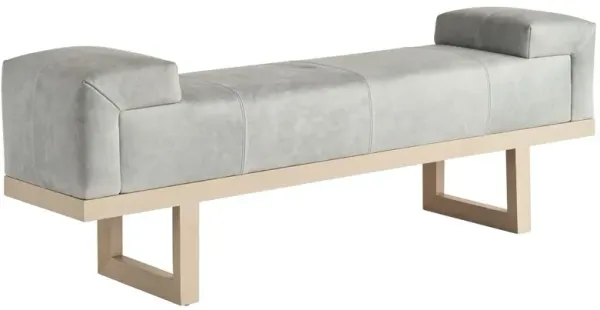 Abbott Leather Bench, Blue