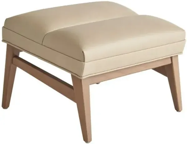 Hayley Leather Ottoman - Tan - Tommy Bahama - Brown