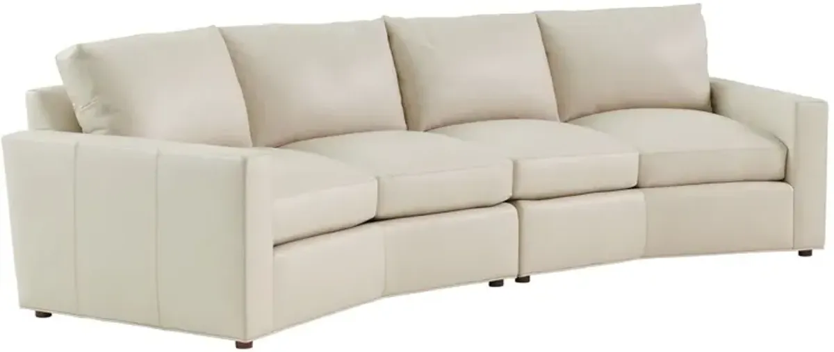 Ashbury Curved Leather Sectional