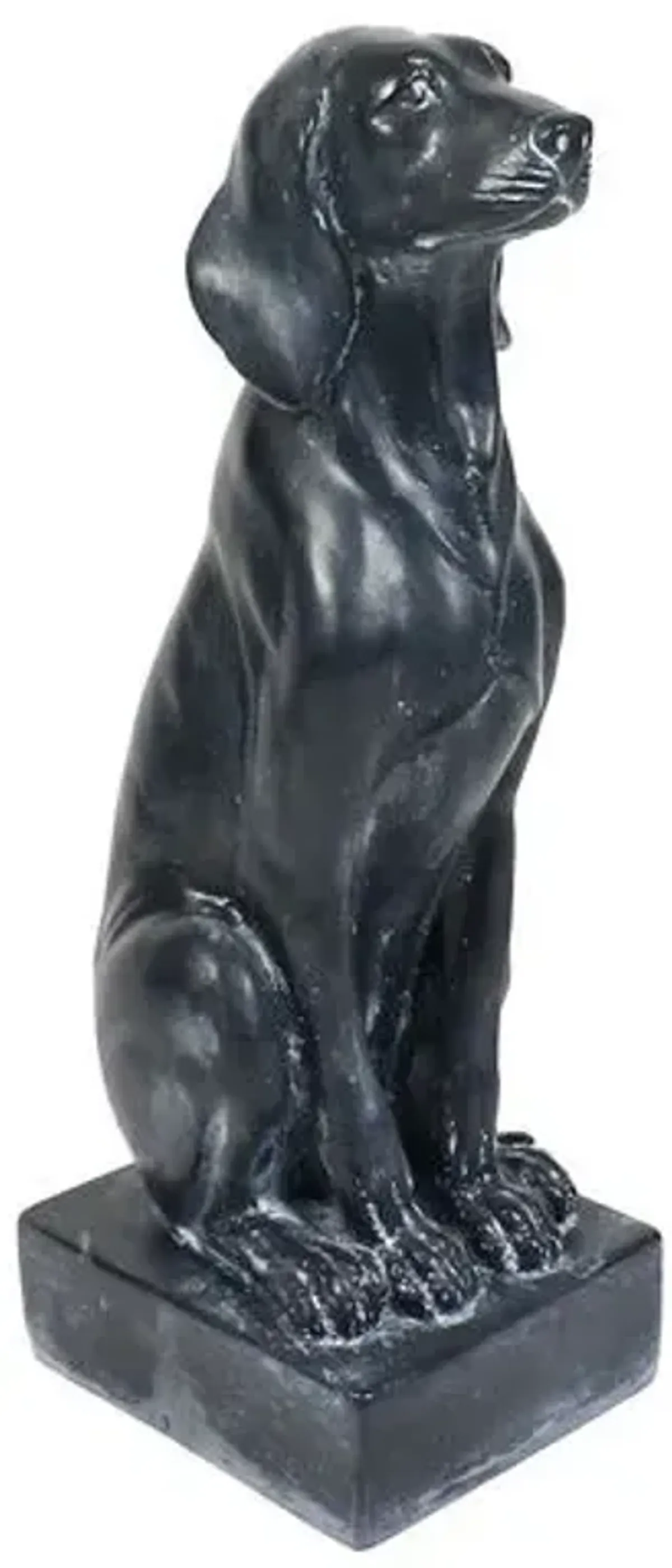 29" Watchful Dog Outdoor Statue - Dusted Black