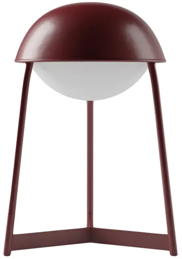 Nora Dome Rechargeable Cordless LED Touch Sensor Table Lamp - Red