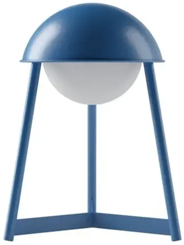 Nora Dome Rechargeable Cordless LED Touch Sensor Table Lamp - Blue