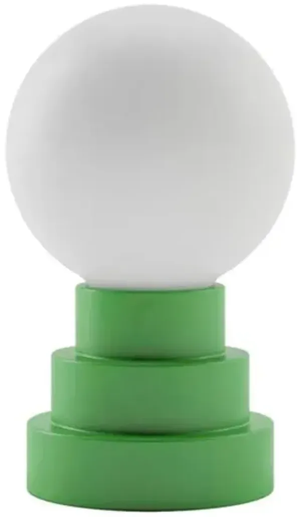 Esme Globe Rechargeable Cordless LED Touch Sensor Table Lamp - Green