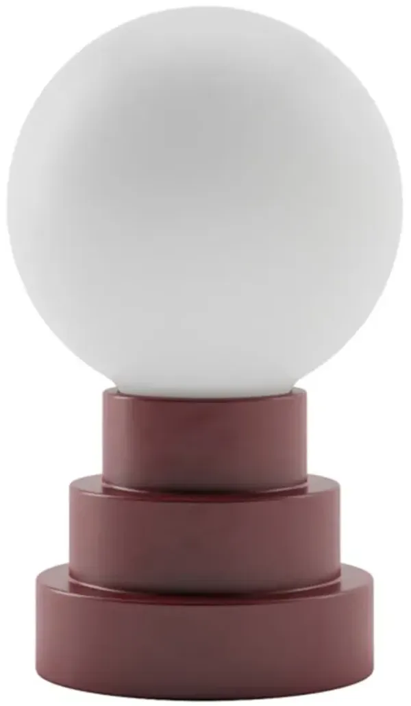 Esme Globe Rechargeable Cordless LED Touch Sensor Table Lamp - Red