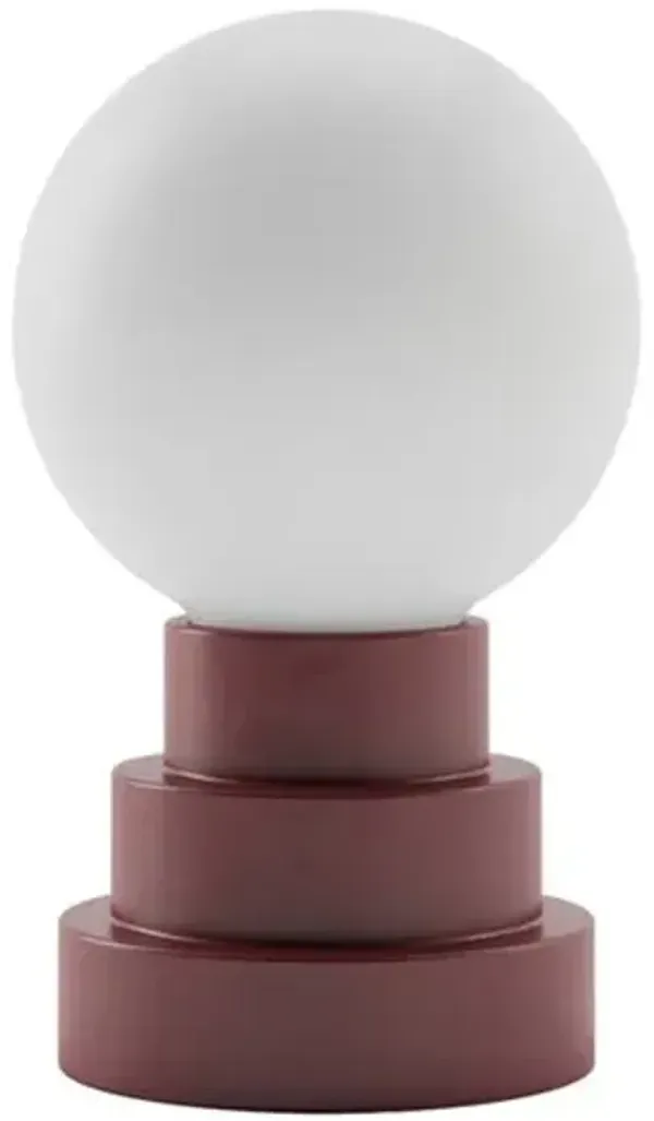Esme Globe Rechargeable Cordless LED Touch Sensor Table Lamp - Red