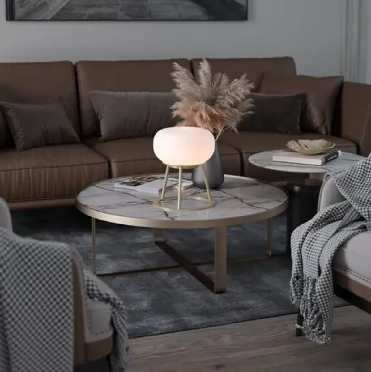 Joni Tripod Rechargeable Cordless LED Touch Sensor Table Lamp - Brown