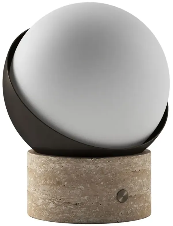 Otto Rechargeable Cordless LED Touch Sensor Orb Table Lamp - Brown