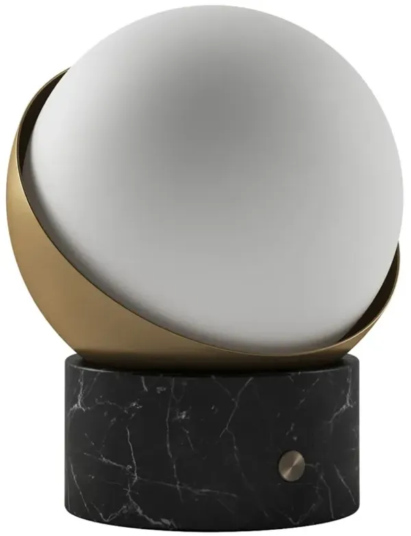 Otto Rechargeable Cordless LED Touch Sensor Orb Table Lamp - Black