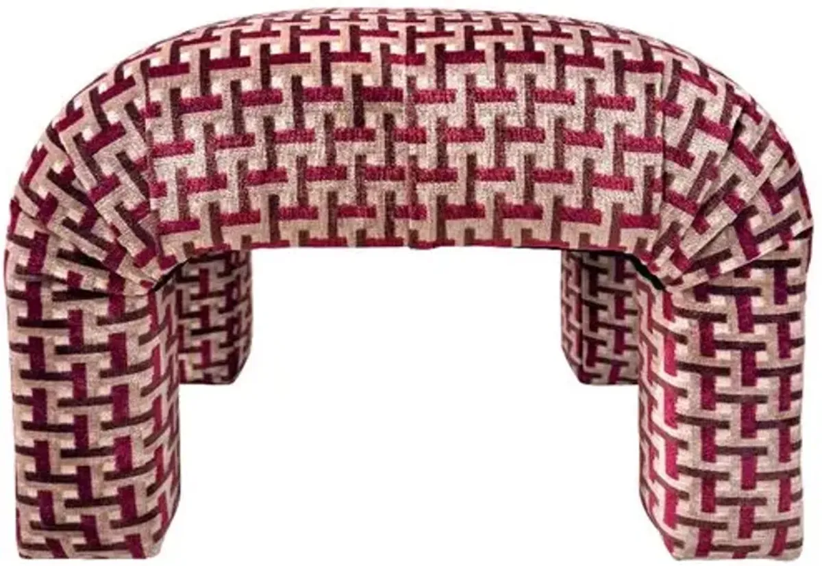 Hazel Stool - Switch Berry Velvet - Kim Salmela - Handcrafted - Purple