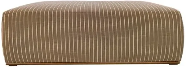 Burnett Rectangular Upholstered Ottoman - Brown/Ivory Stripe - Kim Salmela - Handcrafted