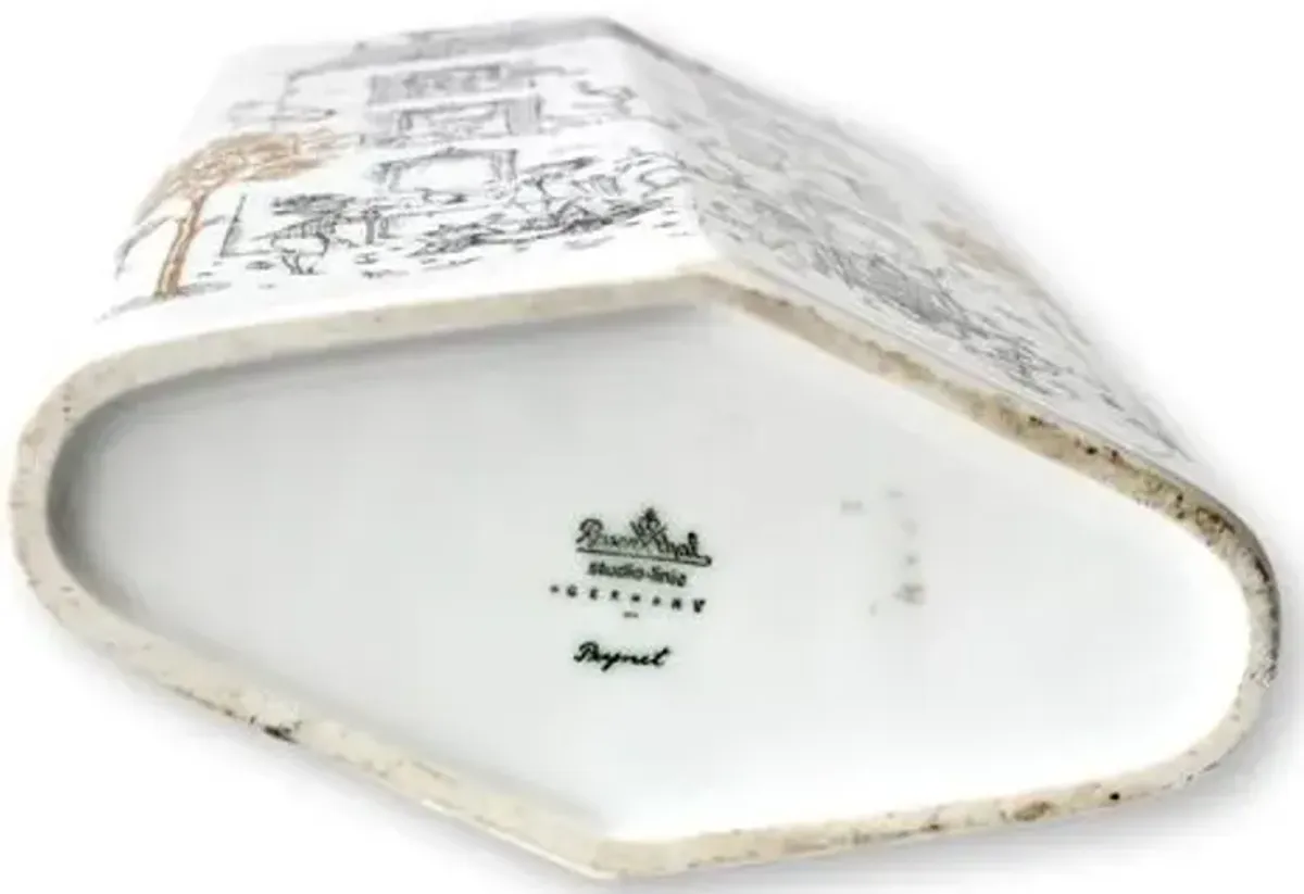 Rosenthal Porcelain Peynet Signed Vase - Rose Victoria - White