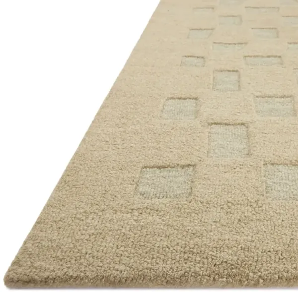 Craven Hand Tufted Checkered Rug, Oatmeal/Dove