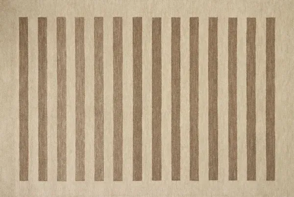 Craven Hand Tufted Vertical Stripe Rug, Oatmeal/Bark
