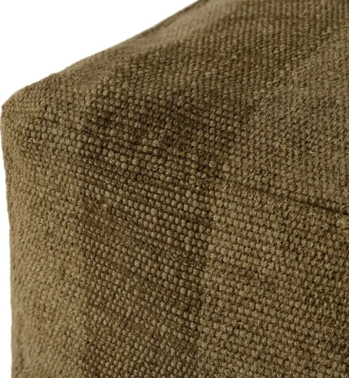 Rosemoor Natural Wool 24" Square Pouf