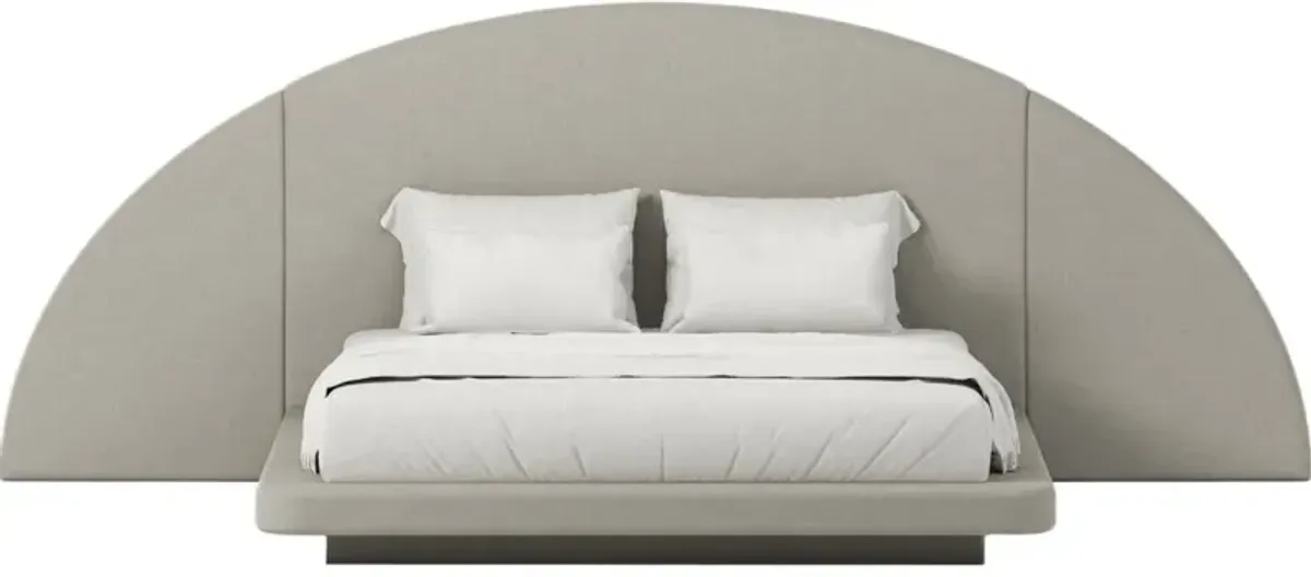 Hendrix Half Moon Bed, Linen