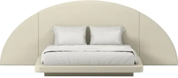 Hendrix Half Moon Bed, Linen