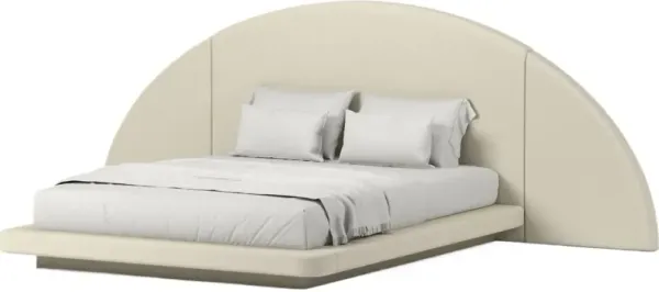 Hendrix Half Moon Bed, Linen