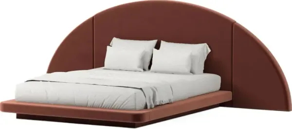 Hendrix Half Moon Bed, Performance Velvet
