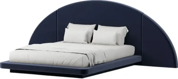 Hendrix Half Moon Bed, Performance Velvet