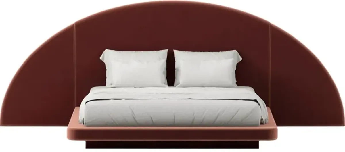 Hendrix Half Moon Bed, Performance Velvet