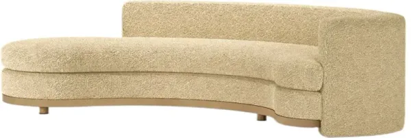 Jenson Curved Sectional Chaise, Faux Shearling