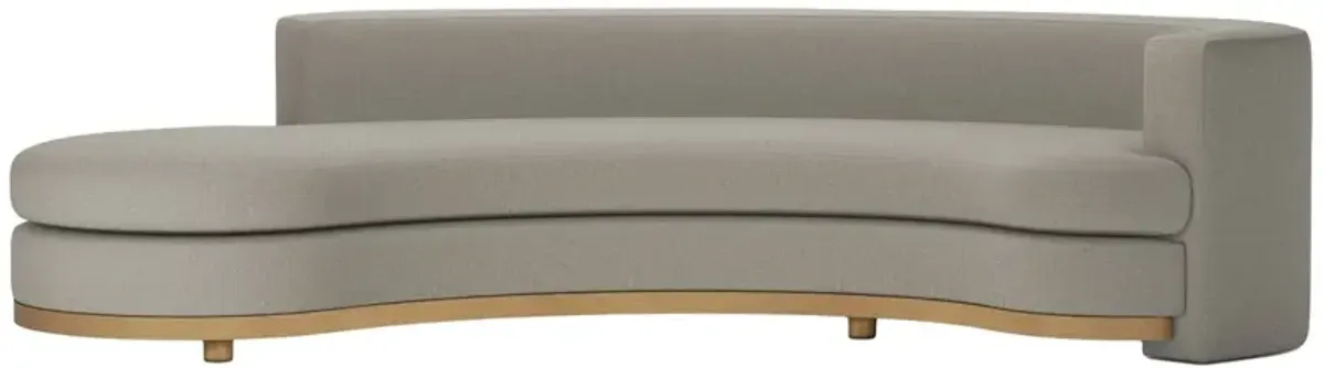 Jenson Curved Sectional Chaise, Linen