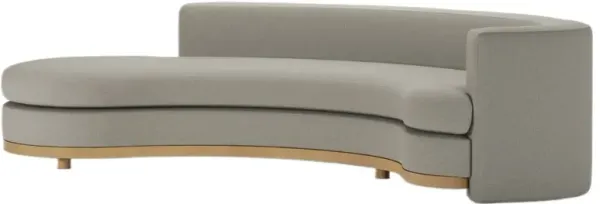 Jenson Curved Sectional Chaise, Linen