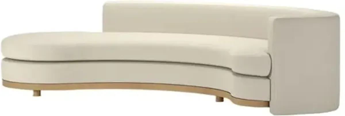 Jenson Curved Sectional Chaise - Linen - Beige - Comfortable, Sturdy, Stylish