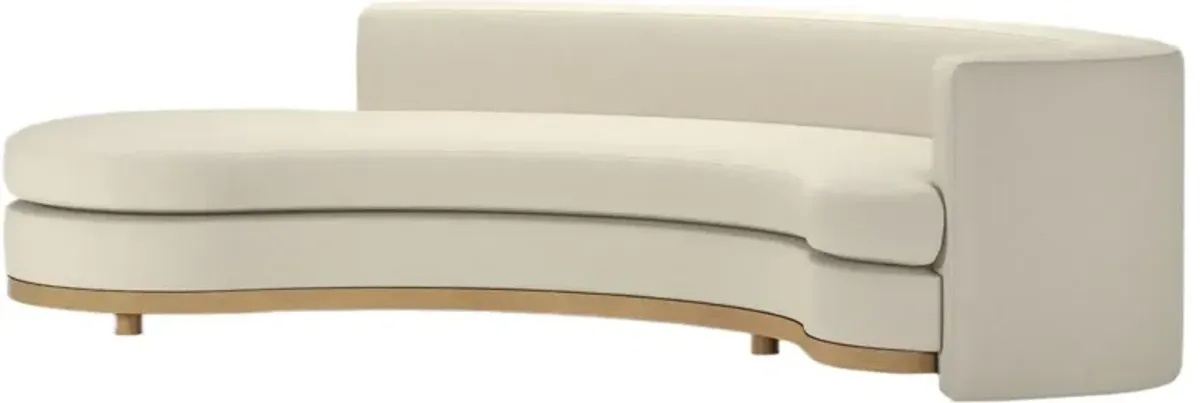 Jenson Curved Sectional Chaise, Linen