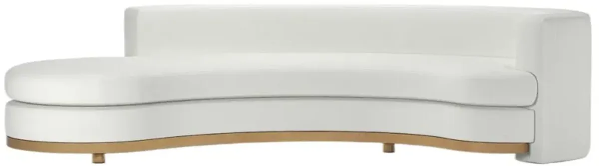 Jenson Curved Sectional Chaise, Linen