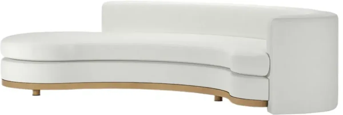 Jenson Curved Sectional Chaise, Linen