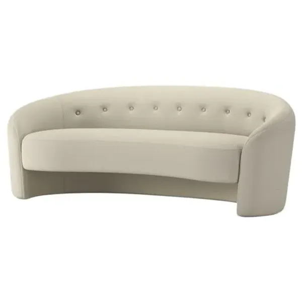 The Button Crescent Sofa - Linen