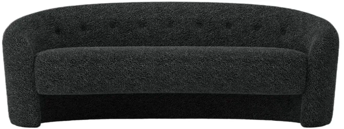 The Button Crescent Sofa - Faux Shearling