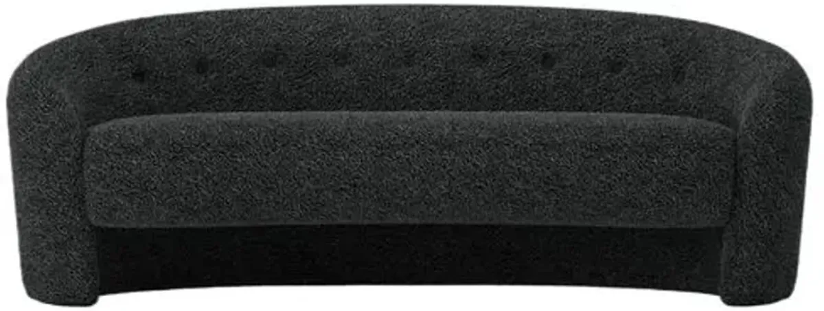 The Button Crescent Sofa - Faux Shearling