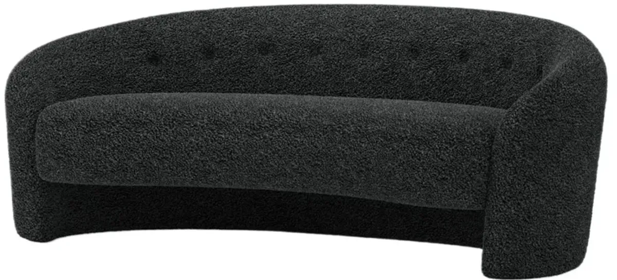 The Button Crescent Sofa - Faux Shearling
