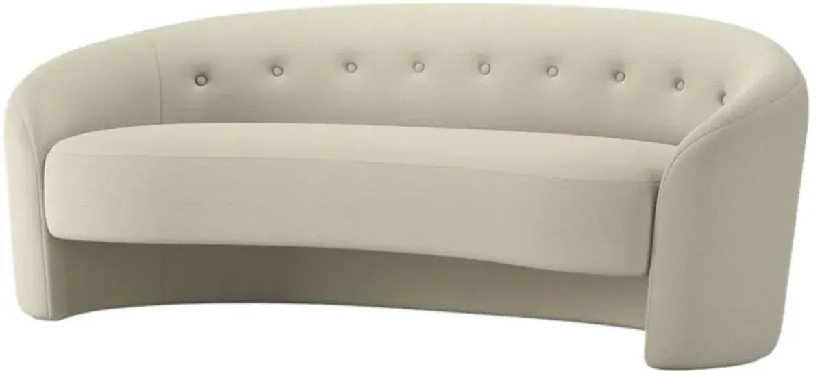 The Button Crescent Sofa, Linen