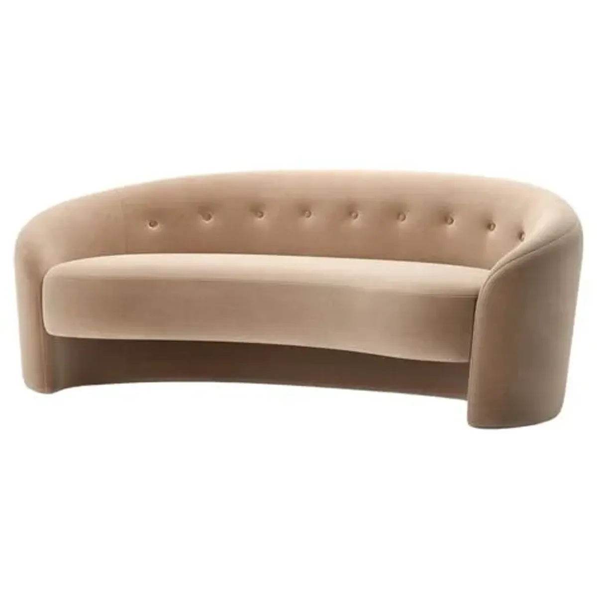 The Button Crescent Sofa - Performance Velvet
