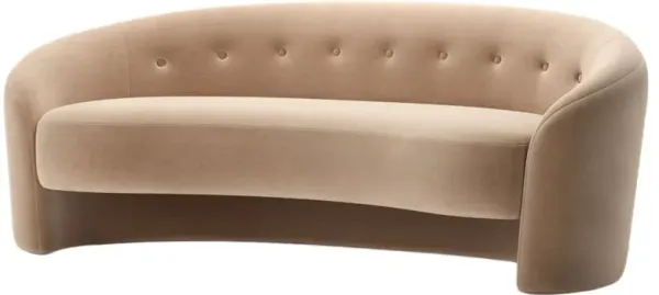 The Button Crescent Sofa - Performance Velvet