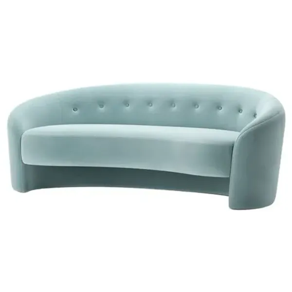 The Button Crescent Sofa - Performance Velvet
