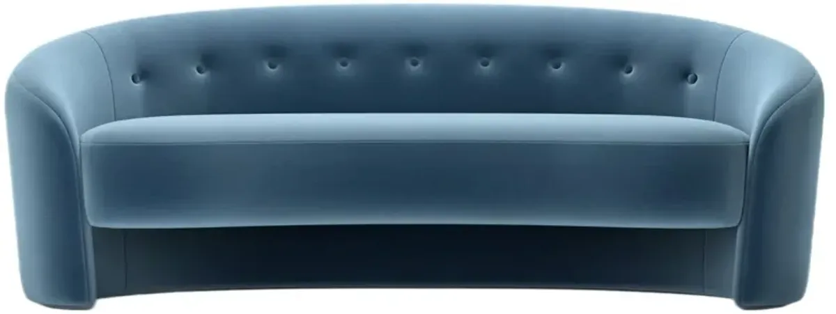 The Button Crescent Sofa, Performance Velvet