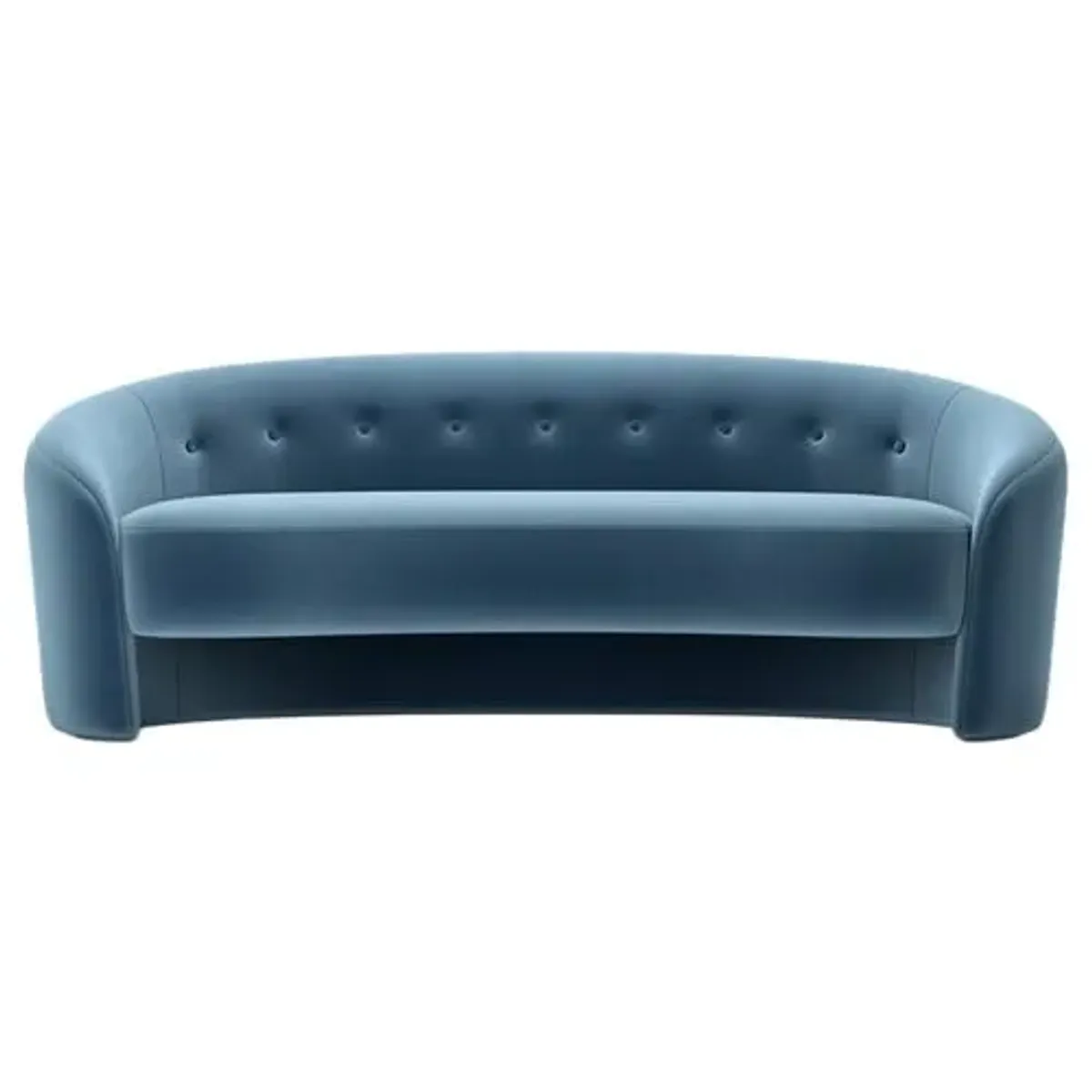 The Button Crescent Sofa - Performance Velvet