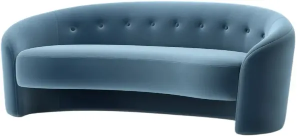 The Button Crescent Sofa, Performance Velvet
