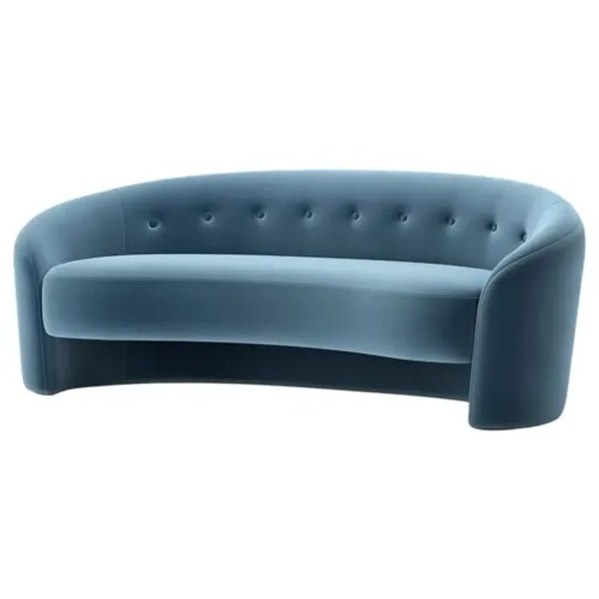 The Button Crescent Sofa - Performance Velvet