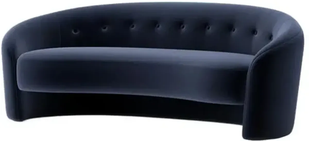 The Button Crescent Sofa - Performance Velvet