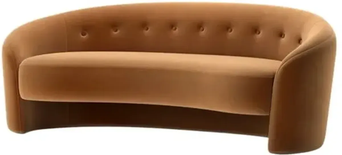 The Button Crescent Sofa - Performance Velvet