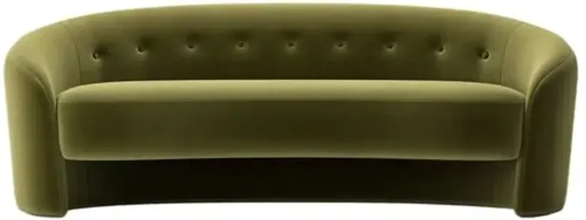 The Button Crescent Sofa - Performance Velvet