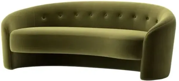 The Button Crescent Sofa - Performance Velvet