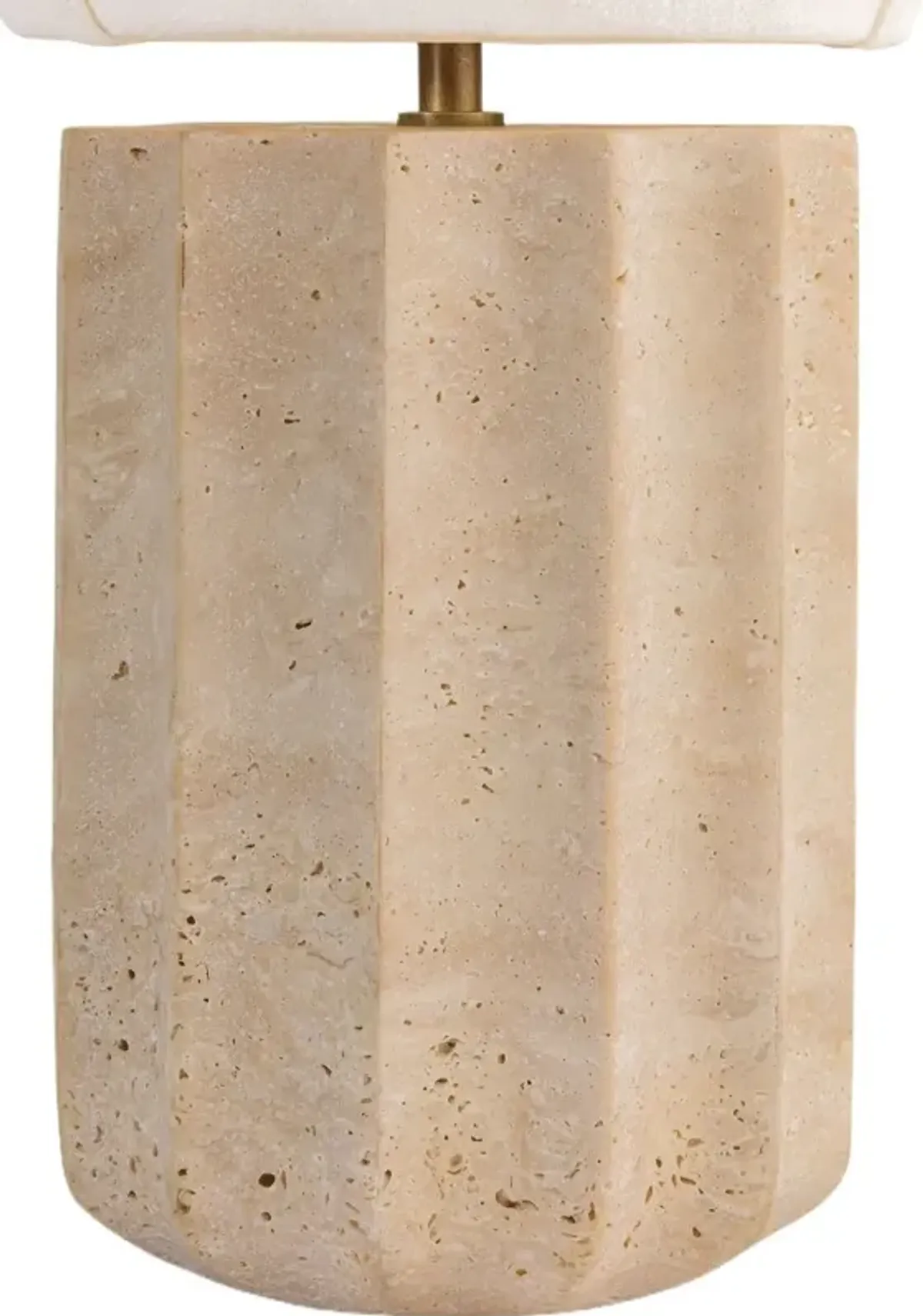 Riviera Travertine Table Lamp - Natural - Brown