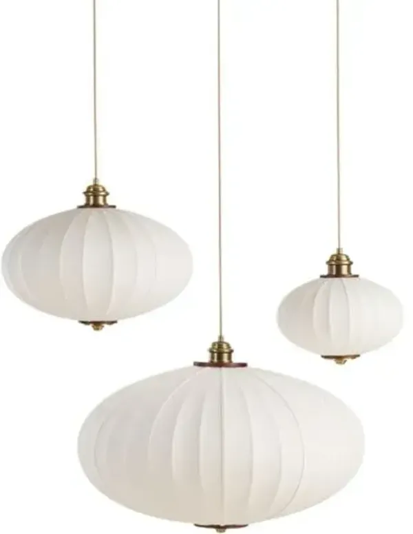 Plaza Linen Pendant - Ivory